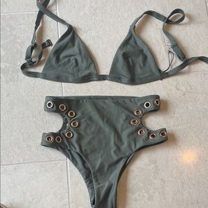 Olive Green Bikini Set